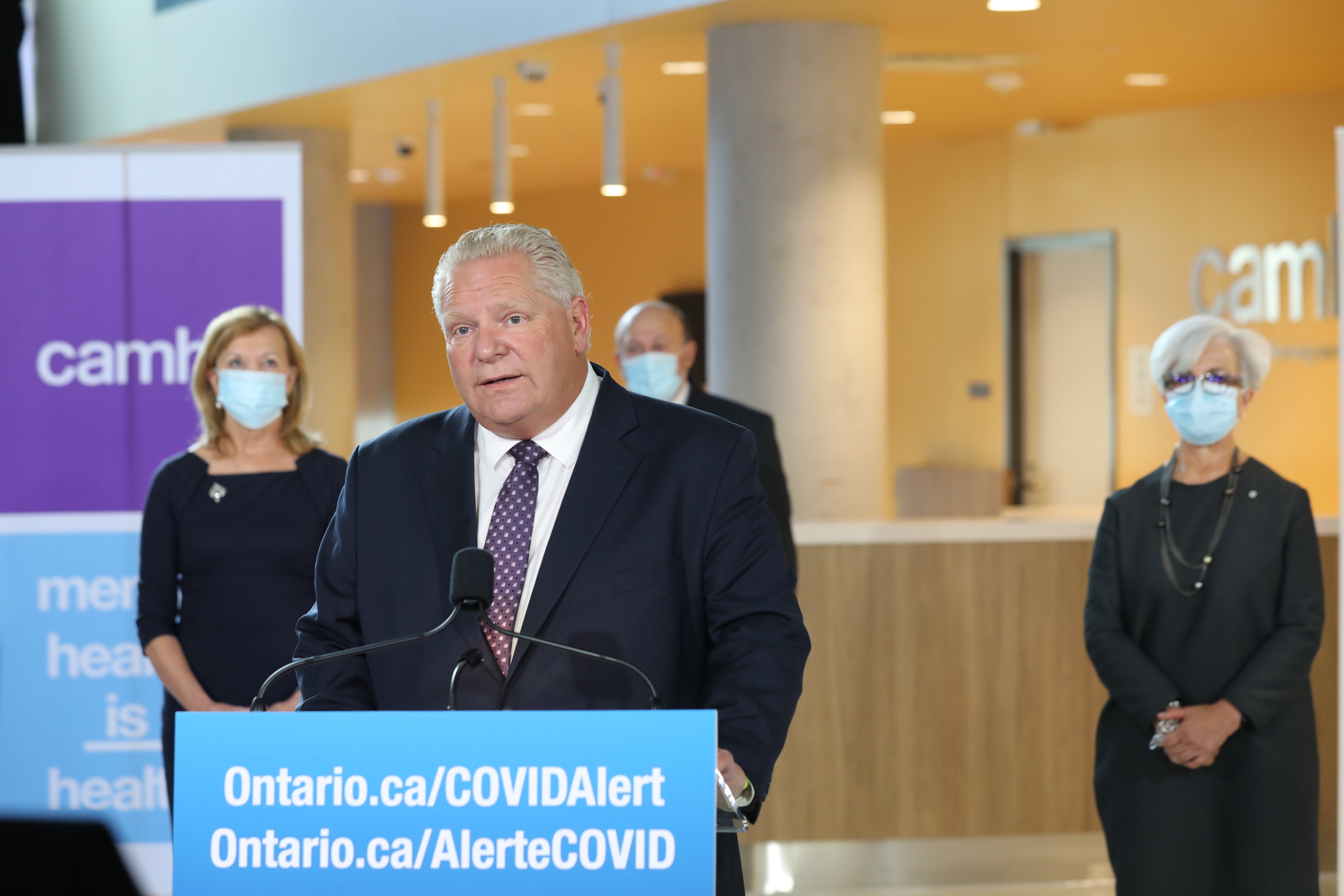 Doug Ford makes announcement at CAMH on October 7, 2020